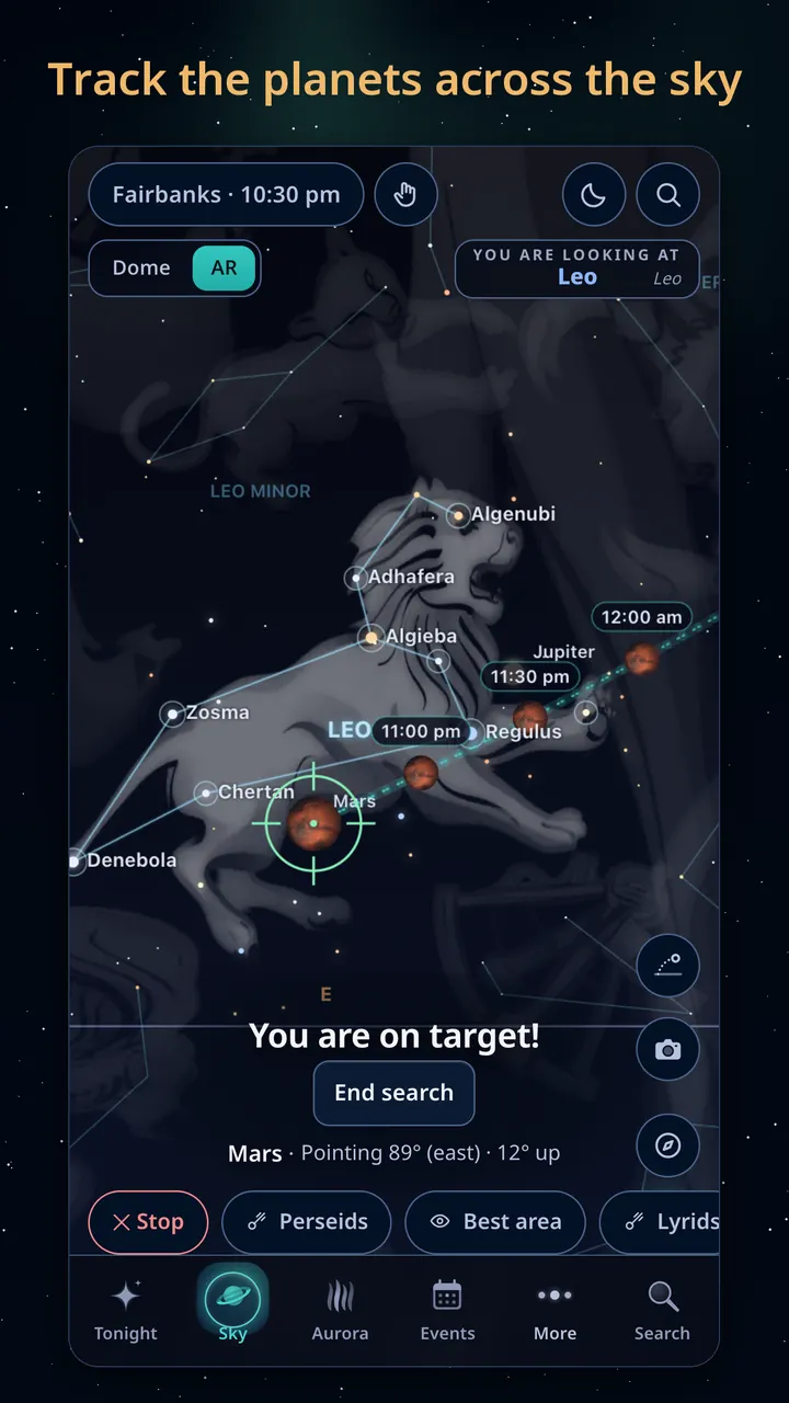 Track the planets across the sky