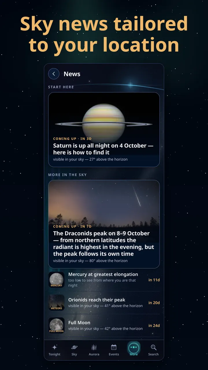 Sky news tailored to your location