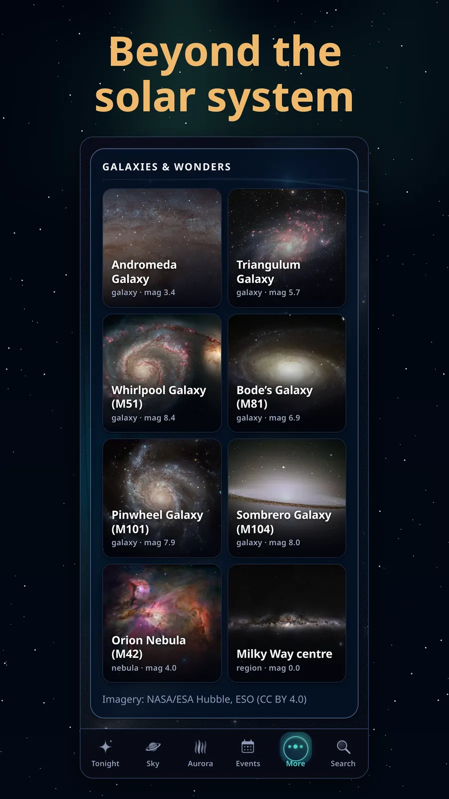 Beyond the solar system